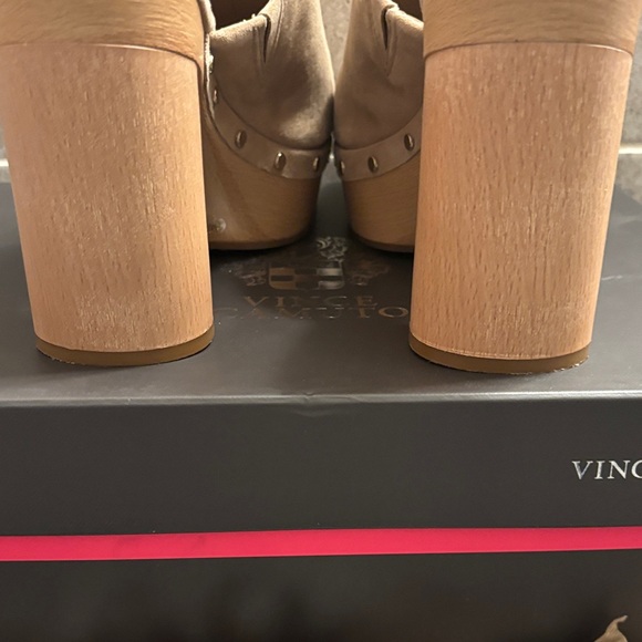 Vince Camuto Women's Beige Suede Mules - Picture 6 of 9